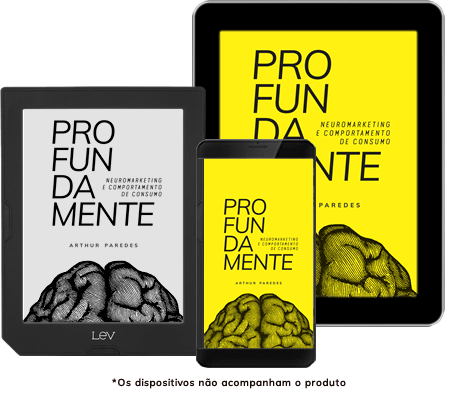 Kindle, smartphone e tablet exibindo a versão digital do livro Profundamente (os dispositivos não acompanham o produto)